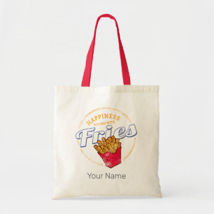 Fries Chips Snack Vintages Potato oder Französisch Tragetasche