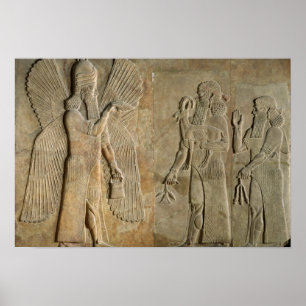 Fries, das einen winged Geist darstellt Poster