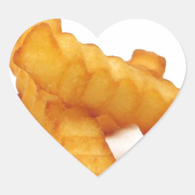 Fries Herz-Aufkleber (Vorderseite)