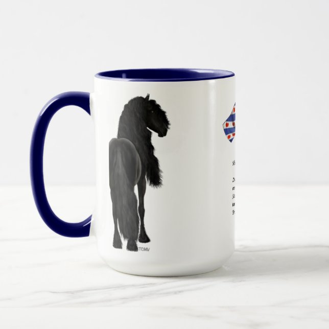 Fries Paard / Frisian Horse Tasse (Links)