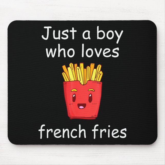 Fries Shirt Funny French Fries Lover Cool French F Mousepad (Vorne)