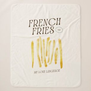 Fries sind meine Liebe Sherpa Blanket Sherpadecke