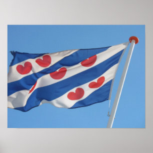 Friese Vlag, Drapeau frison, Poster photo de Frysl