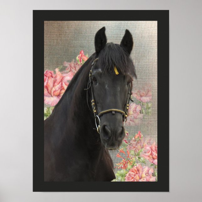 Friesian DIAMOND ~ Portrait 3 - Poster (Vorne)