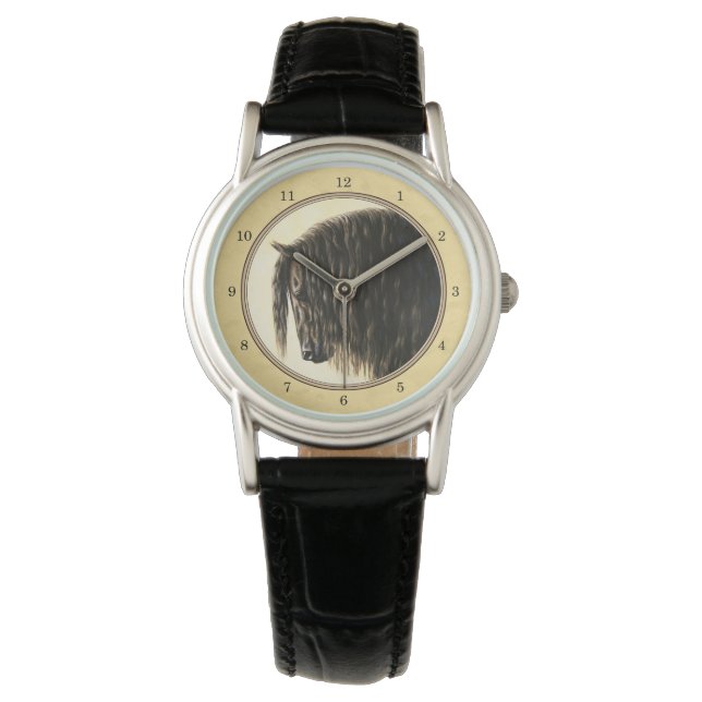 Friesian Draft Horellow Armbanduhr (Vorderseite)