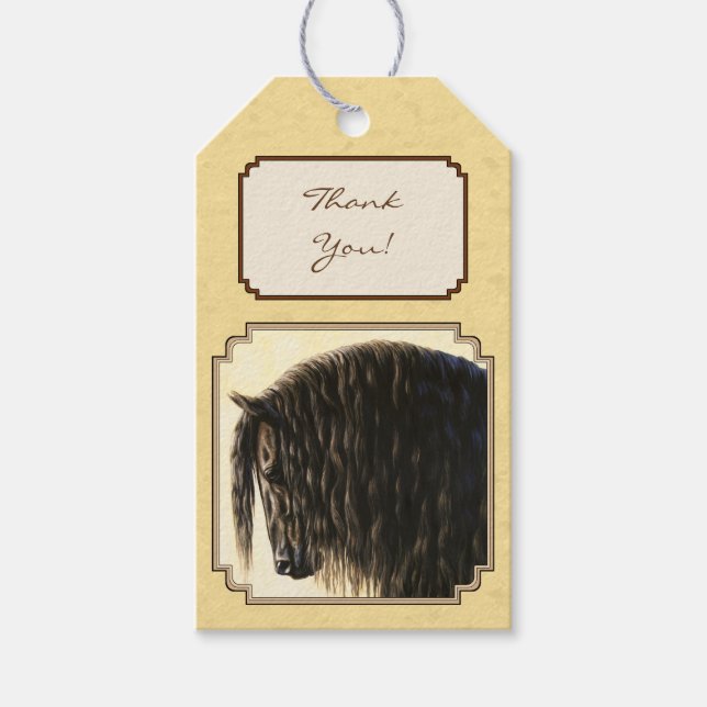 Friesian Draft Horellow Geschenkanhänger (Vorderseite)