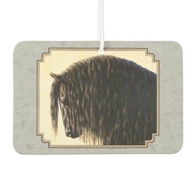 Friesian Draft Horse Silver Gray Autolufterfrischer (Vorderseite)