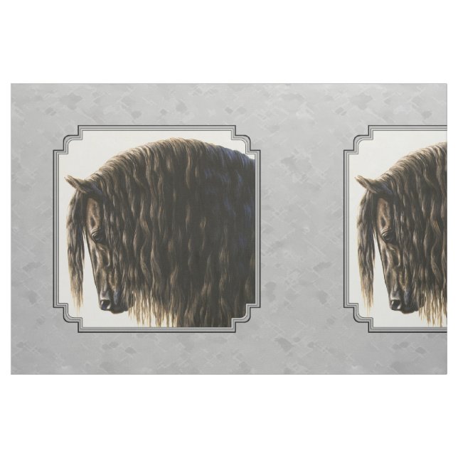 Friesian Draft Horse Silver Gray Stoff (Fat Quarter (45,7 x 55,9 cm))