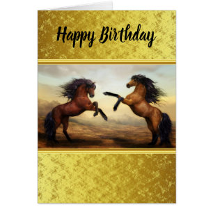 Friesian Draft Horses in a rocky mountain valley