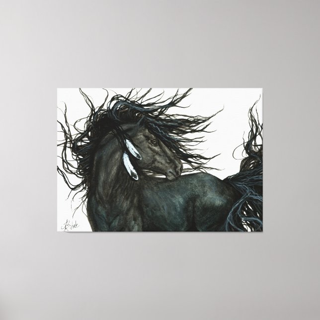 Friesian Horse by Bihrle Leinwanddruck (Vorderseite)