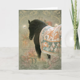 Friesian Horse - Grußkarte Feiertagskarte