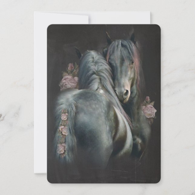 Friesian Horse Liebe - Grußkarte Dankeskarte (Vorderseite)