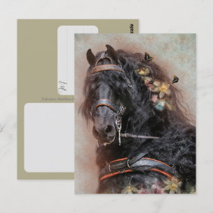 Friesian Horse - Postcard Postkarte