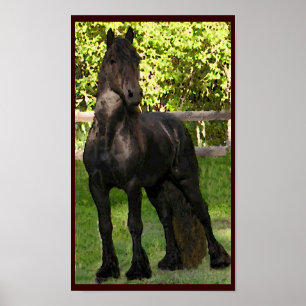 Friesian Painting Print Poster