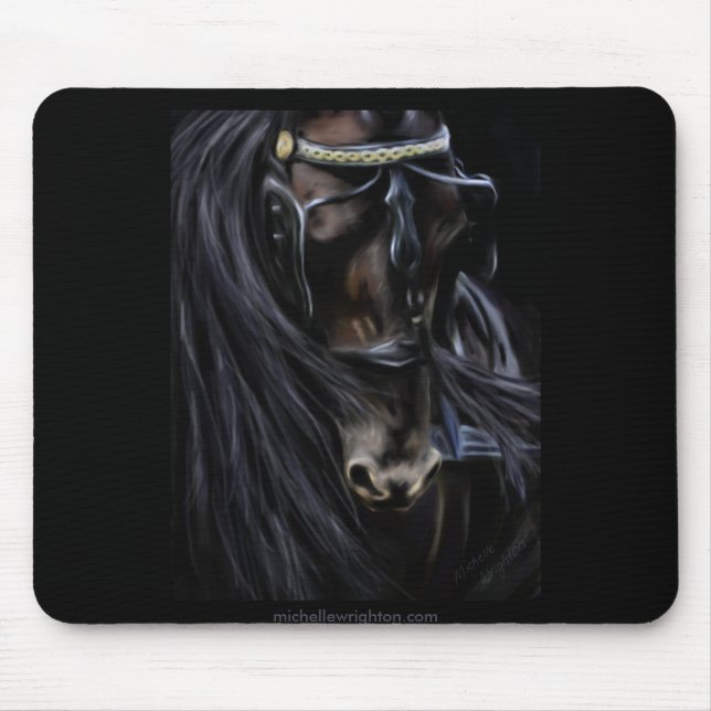 Friesian Spirit - Horse Painting Mousepad (Vorne)