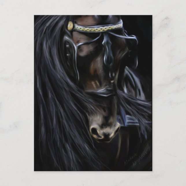 Friesian Spirit - Horse Painting Postkarte (Vorderseite)