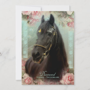 Friesian Stallion DIAMOND - Carte de voeux