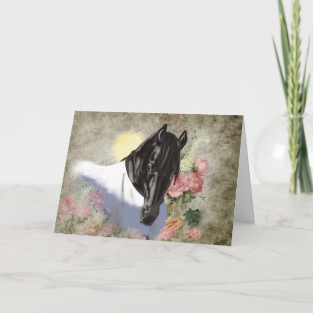 Friesian Stallion - Grußkarte Karte (Vorderseite)