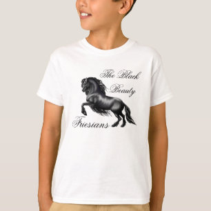 Friesianer, schwarzer Brief T-Shirt