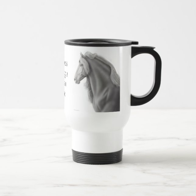 Friesische Pferdereise-Tasse Reisebecher (Rechts)