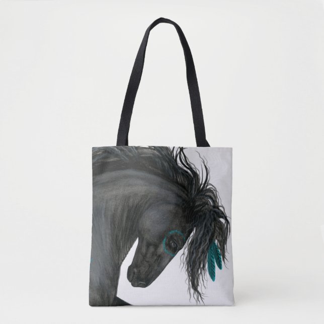 Friesische schwarze Pferdetasche durch Bihrle Tasche (Vorderseite)