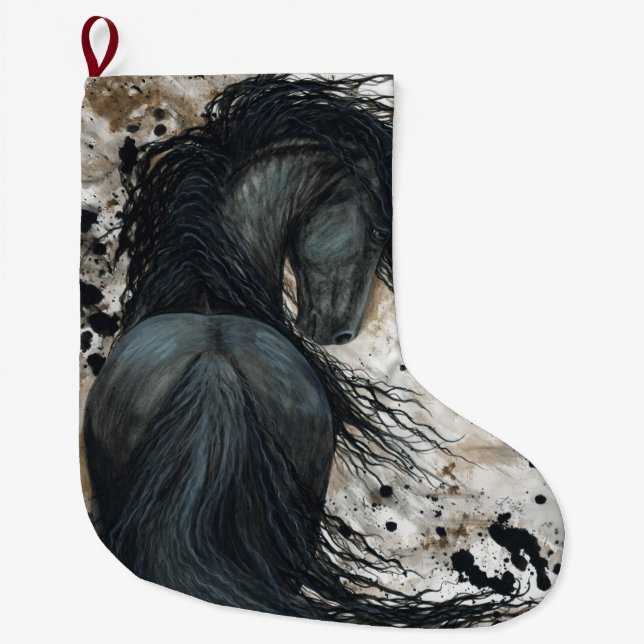 Friesisches Pferd durch Bihrle WeihnachtsStrumpf Großer Weihnachtsstrumpf (Vorderseite)