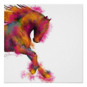 Friesisches Pferd in der Farbe 'cooles MaJeSTiK ' Poster