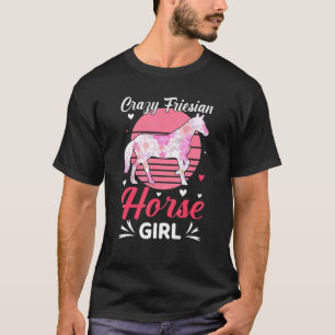 Friesisches Pferd Reiten Reitsport Prinzessinnen T-Shirt