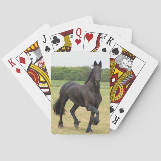 Friesisches Pferdekartenstapeles Spielkarten (Rückseite)