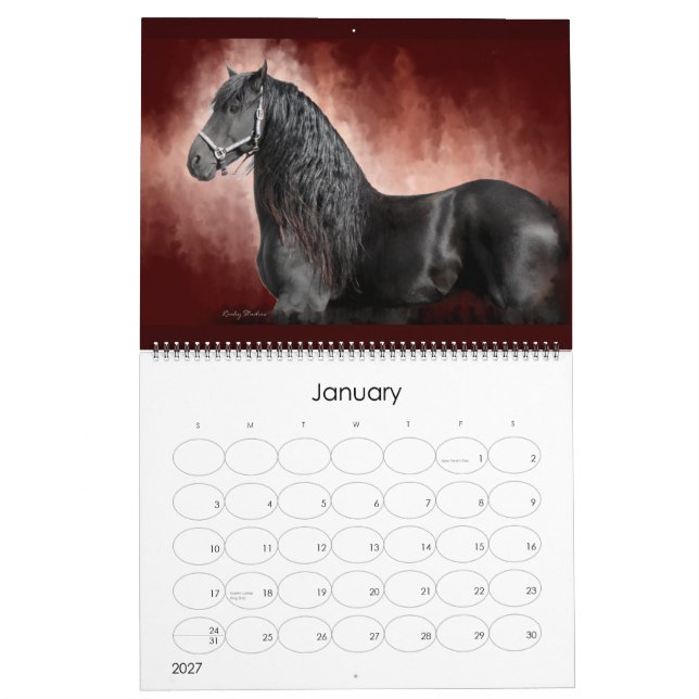 Friesisches Rind und Pferd 2015 Kalender (Jan 2027)