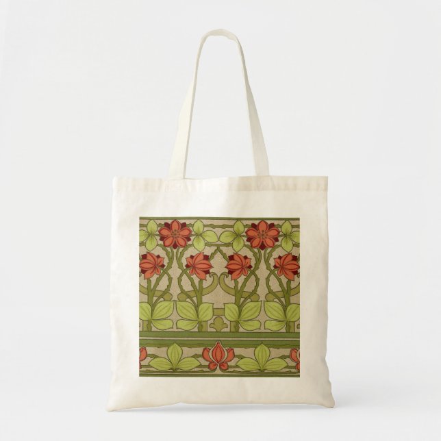 Frieze Border Art Nouveau Wallpaper Tragetasche (Vorne)