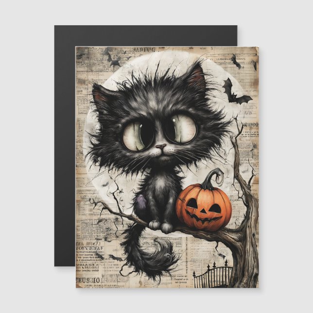 Fright & Delight Halloween Magnetkarte (Vorne/Hinten)