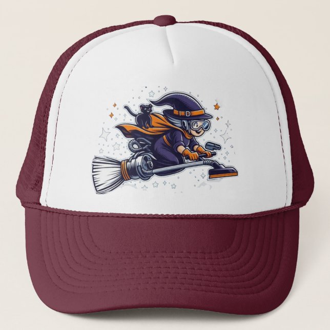 Fright Night Flight: Das echy Halloween der Hexe Truckerkappe (Vorderseite)