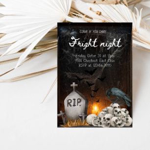 Fright Night Halloween-Party - Thema "Bat Cave" Einladung