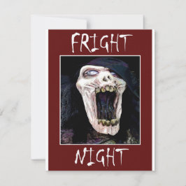 Fright Night Skelton Skulll Halloween-Party Einladung
