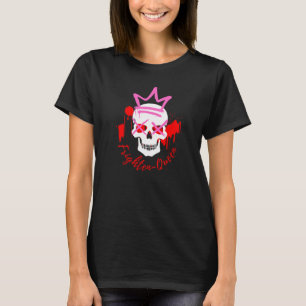 Frighten-Queen Graffiti Skull Beängstigendes Fraue T-Shirt
