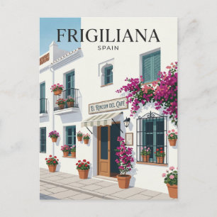 Frigiliana, Spanien, Fassade eines Cafés Postkarte