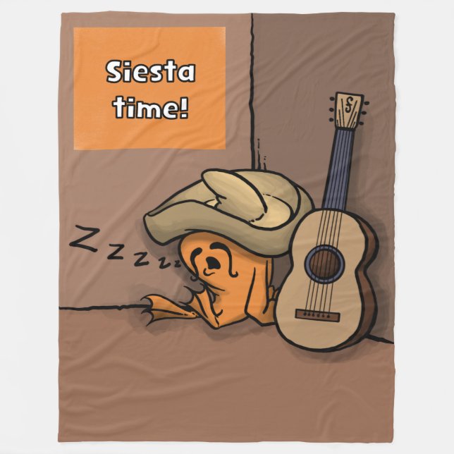 Frijole-Frosch-Siesta-Großdecke Fleecedecke (Vorderseite)