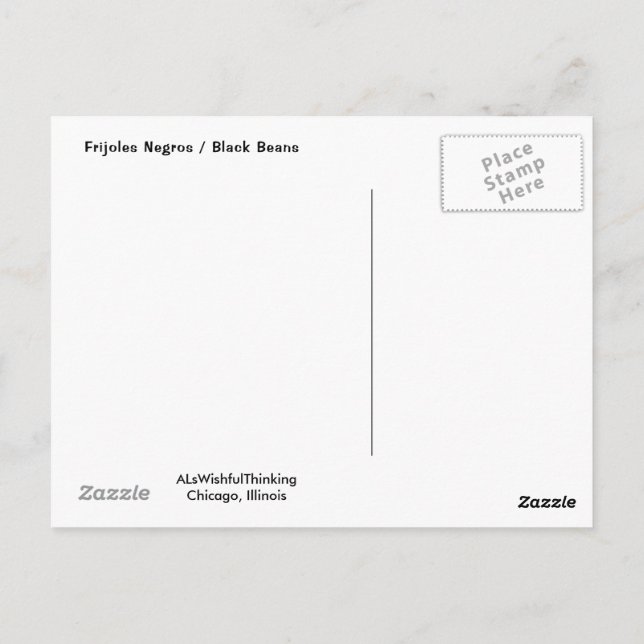 Frijoles Negros / Schwarze Bohnen Postkarte (Rückseite)