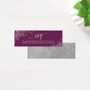 Frills Argent Cassis Mariage violet RSVP en ligne