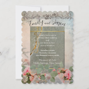Frilly Elegance Flat Wedding Einladung