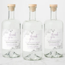 Frilly Silver Lavender & White Wedding Vielen Dank