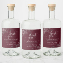 Frilly Silver über Burgund Maroon Wedding Vielen D