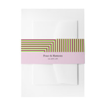 Fringe Streifen Lilac Wedding Einladung Bauchband