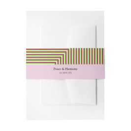Fringe Streifen Lilac Wedding Einladung Bauchband Einladungsbanderole