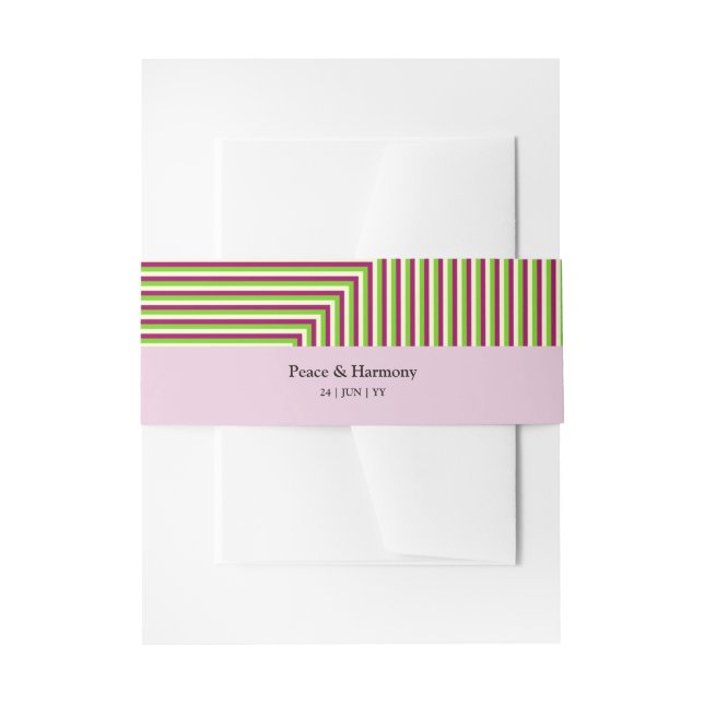 Fringe Streifen Lilac Wedding Einladung Bauchband Einladungsbanderole (Vorderseite Beispiel)