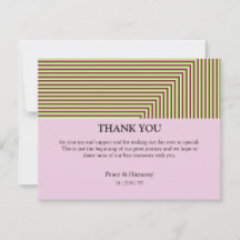 Fringe Stripes Lilac Dankeschön-Karte
