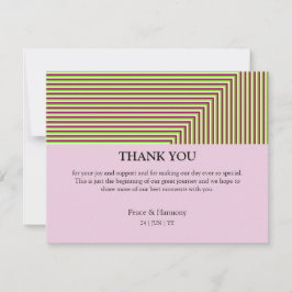 Fringe Stripes Lilac Dankeschön-Karte Dankeskarte