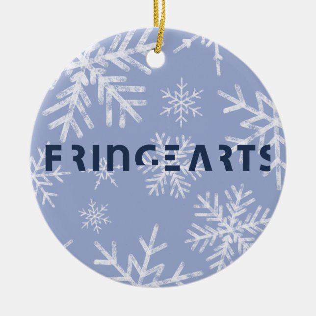 FringeArts Ornement en céramique - Snowflakes (Devant)