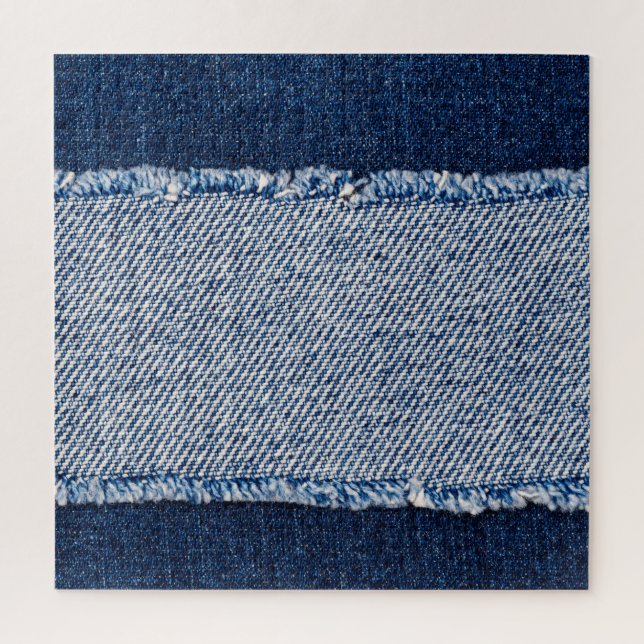 Fringed denim blauen Jeans Rahmen. (Vertikal)
